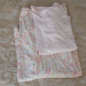 J. Jill Pink and Floral Pajama Set